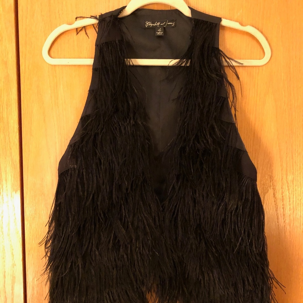 Elizabeth and James Black Peecock Vest